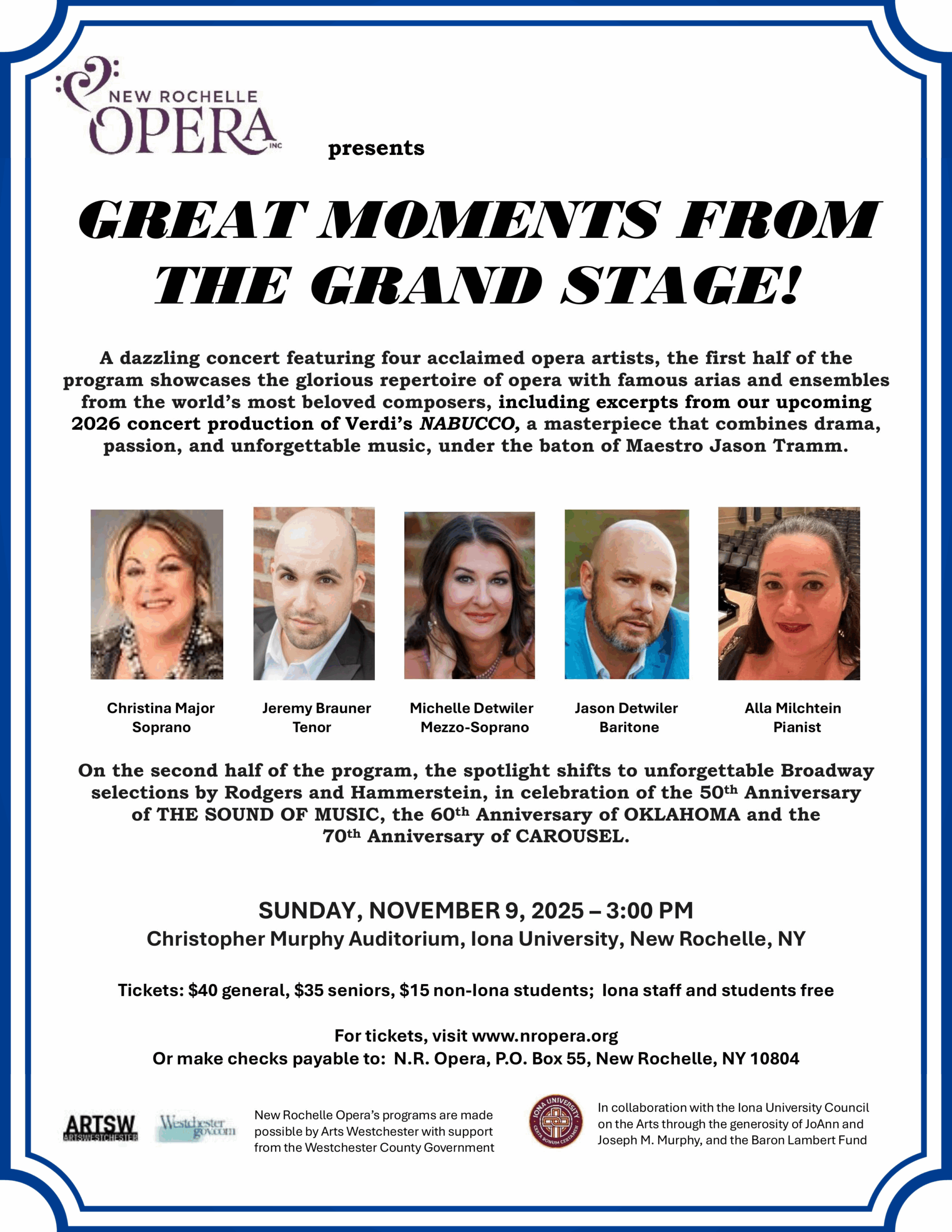 Upcoming Performances – New Rochelle Opera