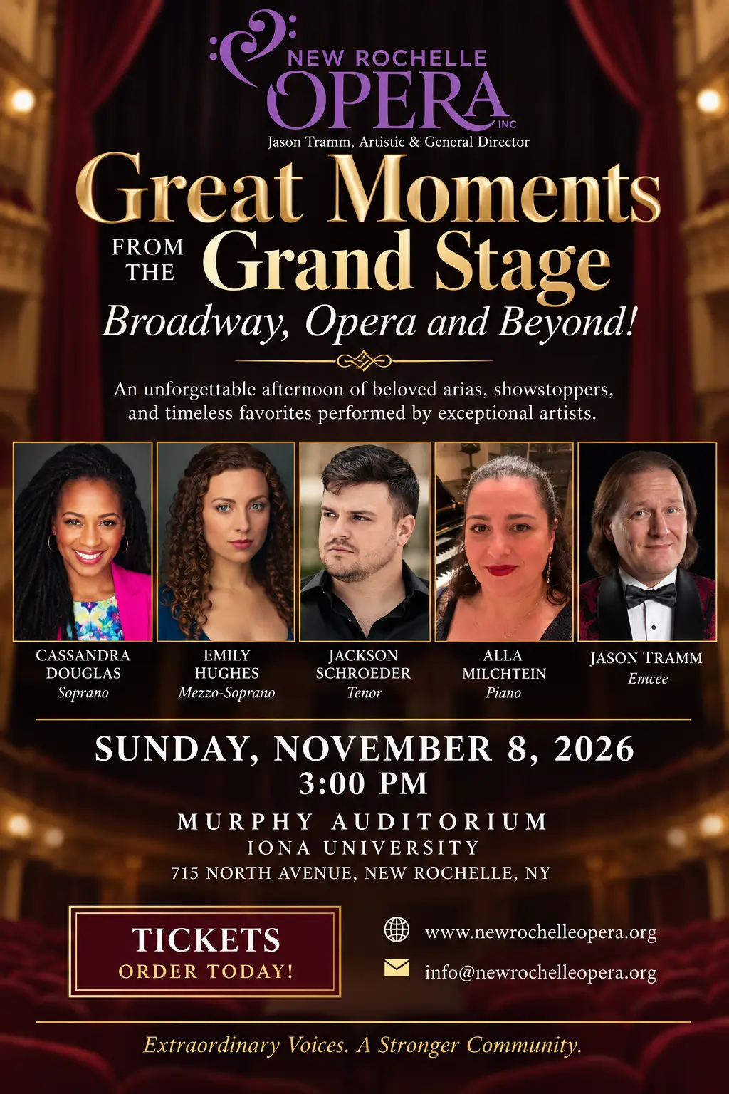Great Moments from the Grand Stage: Opera, Broadway and Beyond concert poster