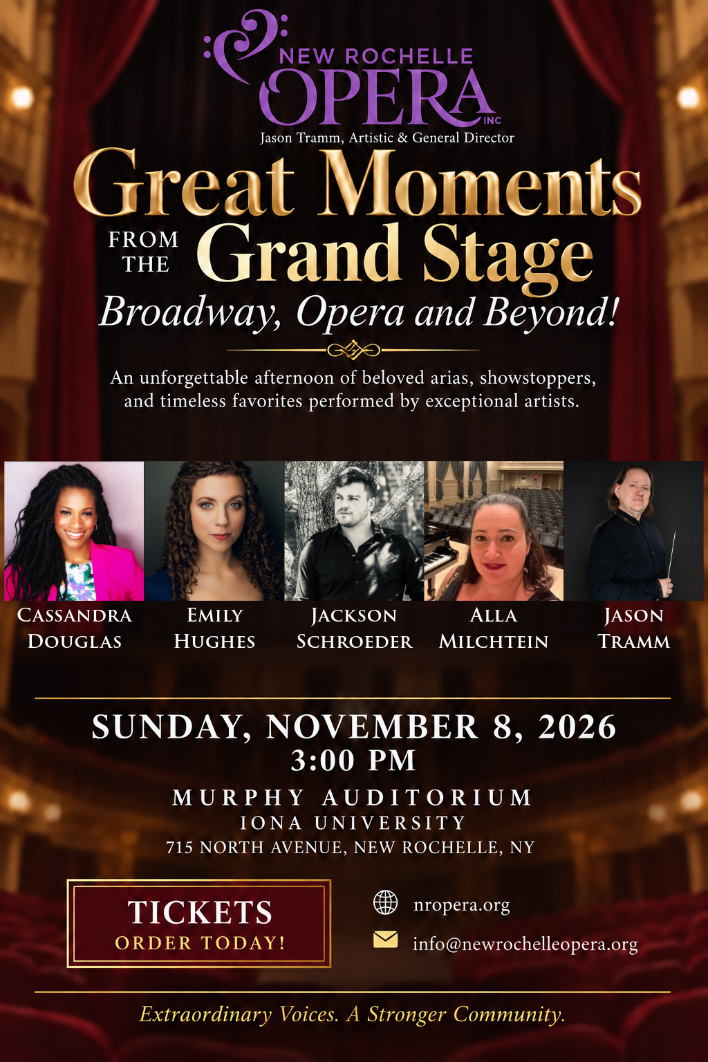 Great Moments from the Grand Stage: Opera, Broadway and Beyond concert poster